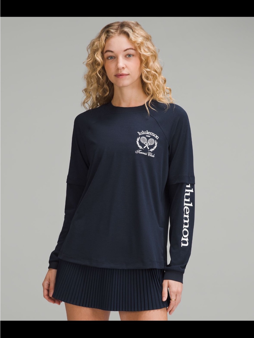 lululemon athletica Navy Long-Sleeve Graphic Tee